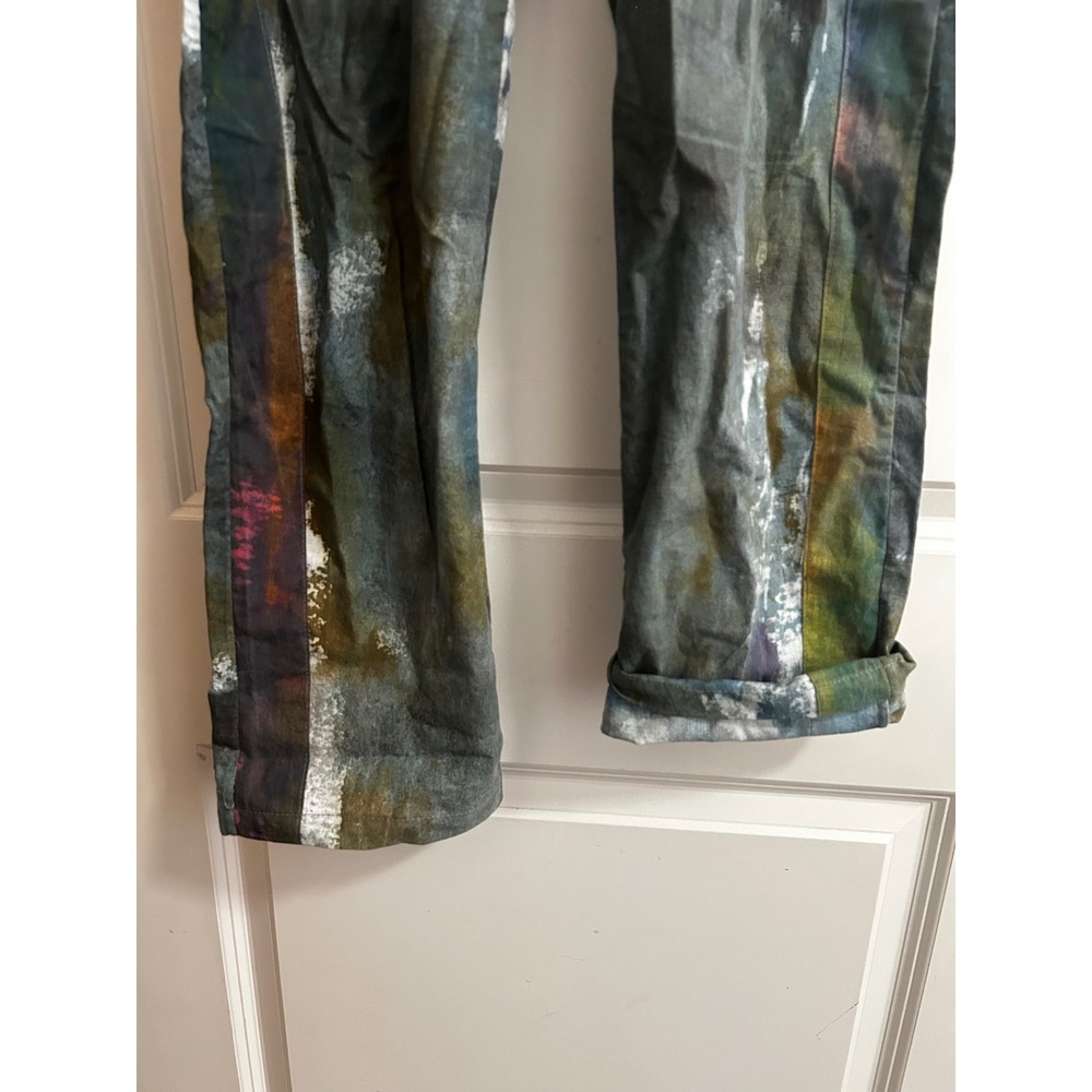 Sucesos Hand Painted One of a Kind Cotton pants Womens Medium - Picture 6 of 9